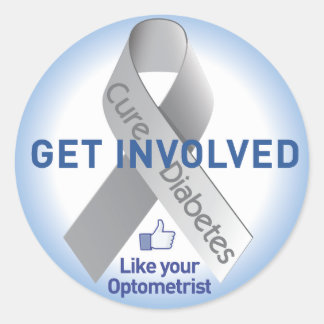 Rond Impliquez-vous Sticker pour le diabète