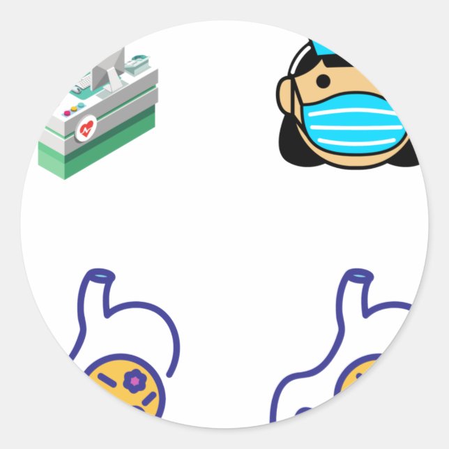 Rond Infection Control Nurse Sticker Pack - Infection C (Devant)