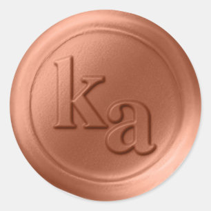 Rond Initiales en cuivre Sticker en cire Faux Fabriqué 