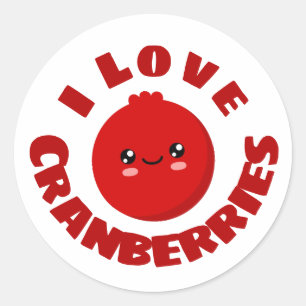 Rond J'adore Sticker Classic Round Cranberries