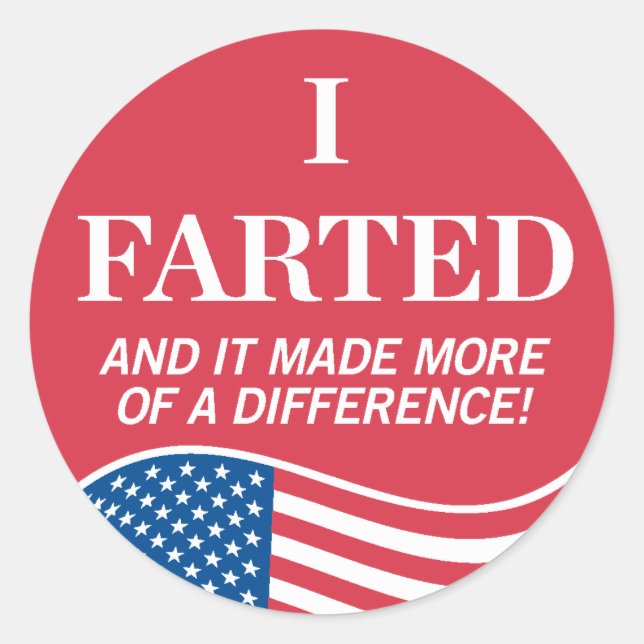 Rond J'Ai Farted Voting Sticker (Devant)