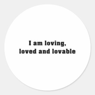 Rond J'aime - Affirmations Classic Round Sticker