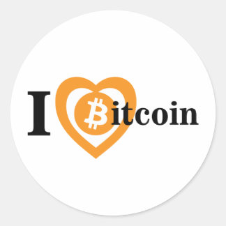 Rond J'aime sticker bitcoin