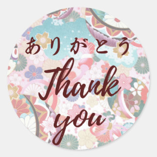 Rond Japanese kawaii sticker 【wagara23】thank you シール