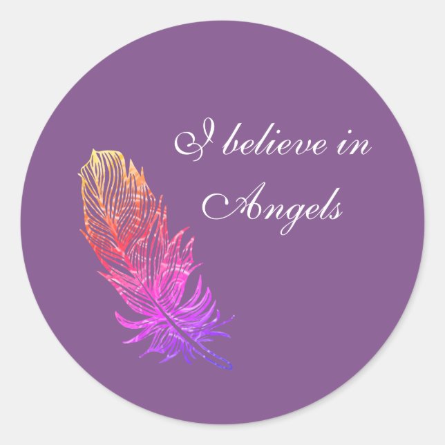 Rond Je crois en Anges Sticker (Devant)