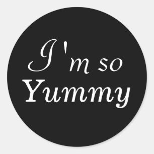 Rond Je suis si Yummy Sticker