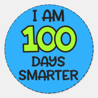 Rond Je suis Sticker Smarter 100 jours