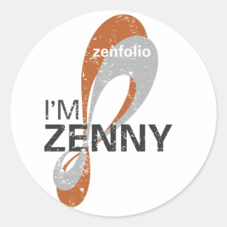 Rond Je suis Zenny Sticker