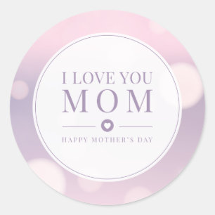 Rond Je t'aime Fête des mères de maman Sticker