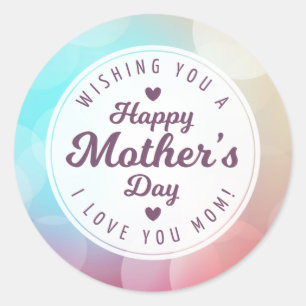 Rond Je t'aime Fête des mères de maman Sticker