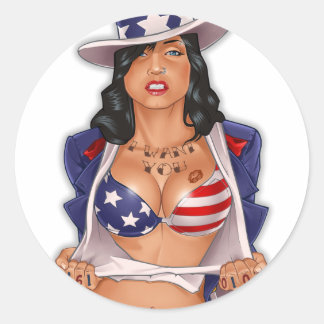 Rond Je Veux Que Vous Sticker