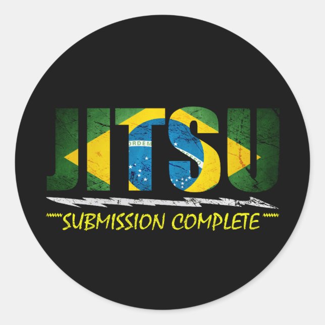 Rond Jitsu - Soumission BJJ Sticker complet (Devant)