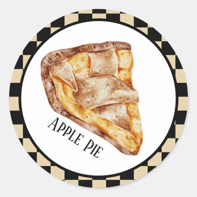Rond jolie tarte aux pommes ajouter un sticker de texte (Devant)