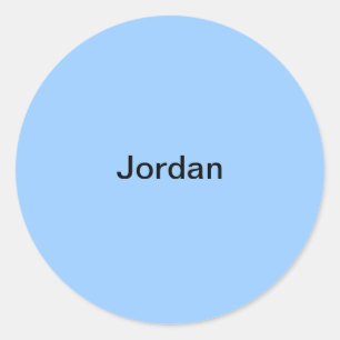 Rond Jordan Light Blue Kids Nom Sticker Personnalisé