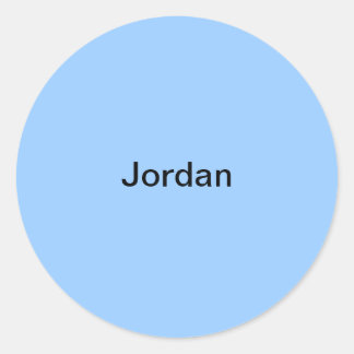 Rond Jordan Light Blue Kids Nom Sticker Personnalisé
