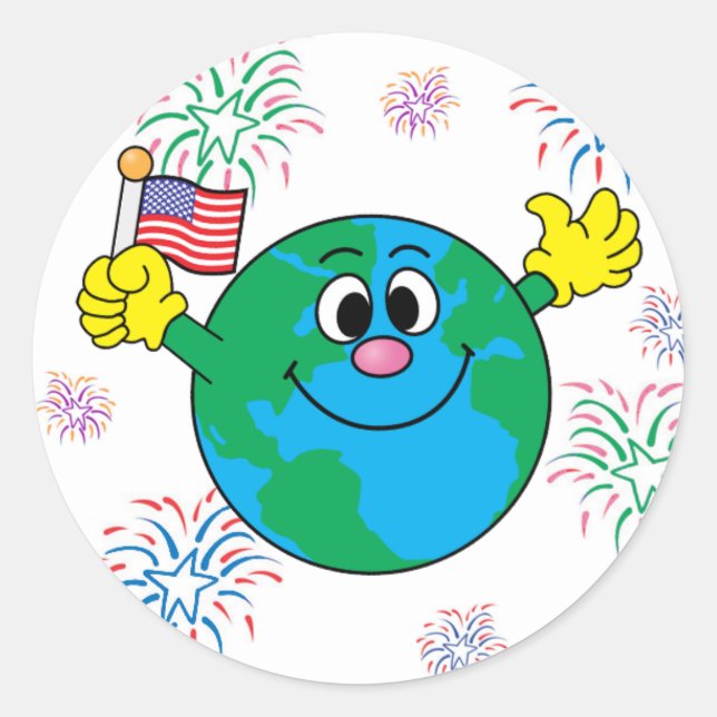 Rond Joy Fireworks Sticker (Devant)