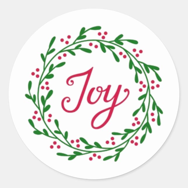 Rond Joy Sticker de Noël (Devant)
