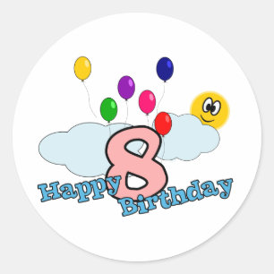 Rond Joyeux Sticker d'anniversaire