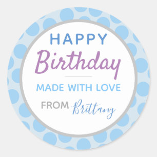 Rond Joyeux Sticker d'anniversaire (20)