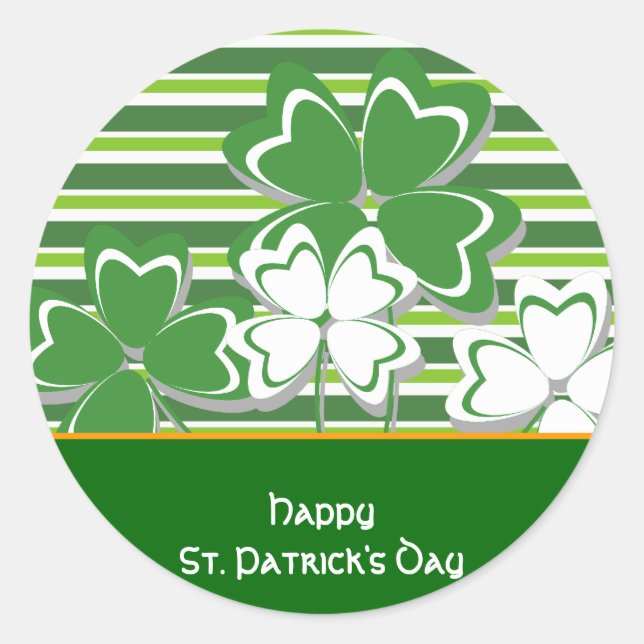 Rond Joyeux Sticker de la Saint Patrick (Devant)