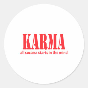 Rond Karma Tout Succès Commence Dans L'Esprit Sticker