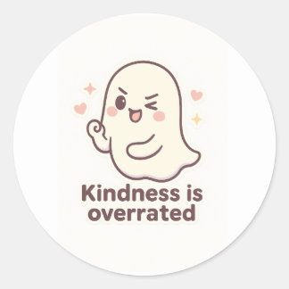 Rond Kawaii Ghost Sticker | Cute Halloween Sticker