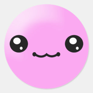 Rond Kawaii Sugar Dots Bubble Gum Happy Sticker Visage