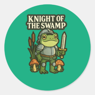 Rond Knight of the Swamp – Cute Frog Knight Sticker