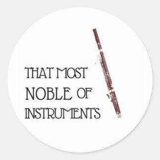Rond La plus noble des instruments - Sticker Bassoon