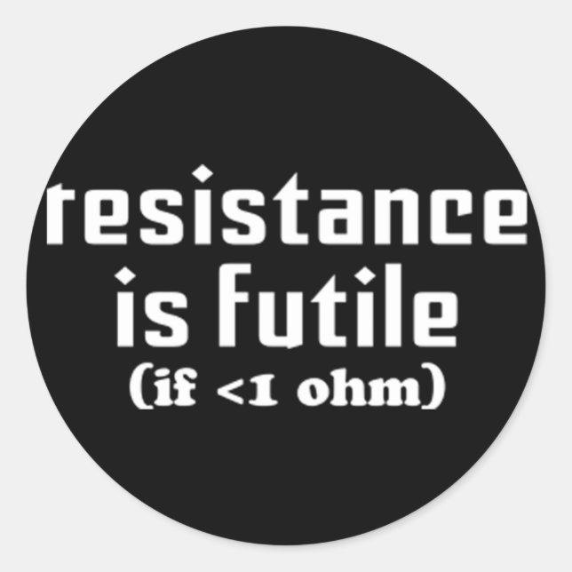 Rond La Résistance Est Un Sticker Futile (Devant)
