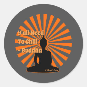Rond La Sagesse du Bouddha - Sticker MisterP