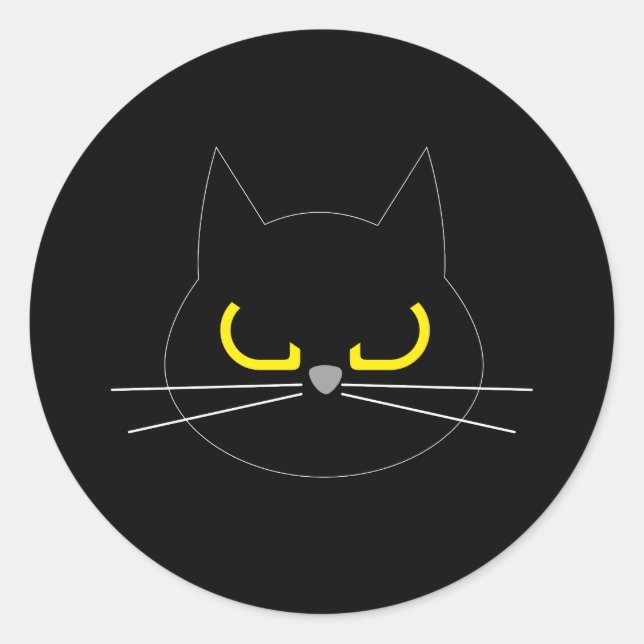 Rond LAISSE-MOI SEUL ! Sticker pour chat grumpy (Devant)
