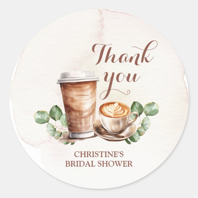 Rond L'amour du café est brasser Sticker Merci (Devant)