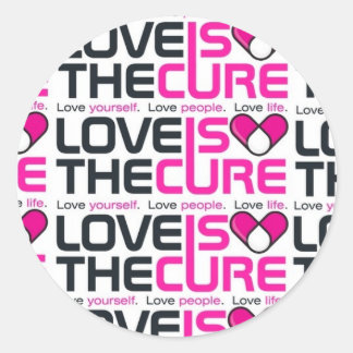 Rond L'Amour Est Le Sticker Rose Cure