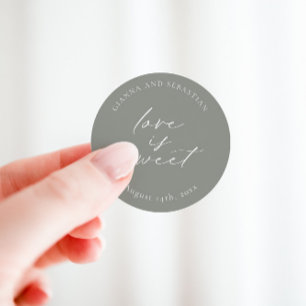 Rond L'Amour Est Un Sticker Doux, Une Fête Personnalisé