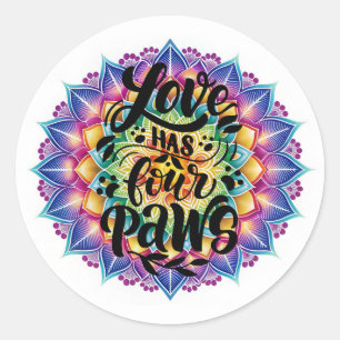 Rond L'Amour Migné A Quatre Pans Sticker Carré