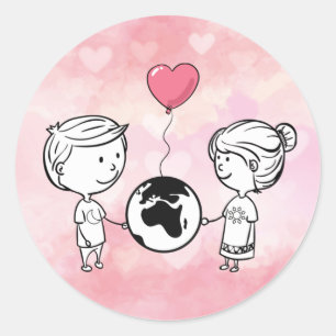 Rond L'amour ne connaît pas de sticker à distance