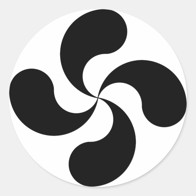 Rond lauburu croix basque cross sticker (Devant)