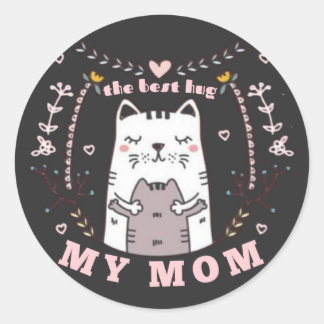 Rond Le meilleur étreinte de ma mère Sticker