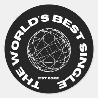 Rond Le meilleur Sticker simple au monde