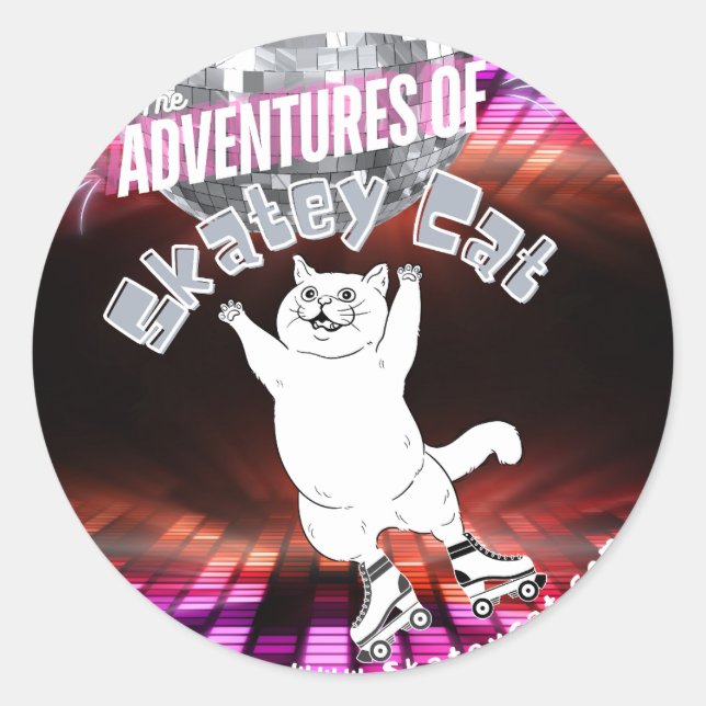 Rond Les aventures du Sticker Skatey Cat (Devant)