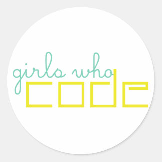 Rond Les filles qui codent Sticker