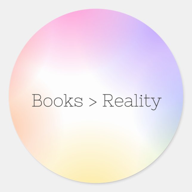 Rond Les livres sont plus grands que le Sticker de la r (Devant)