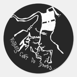 Rond Les robots ne peuvent pas faire Sticker pour la dr