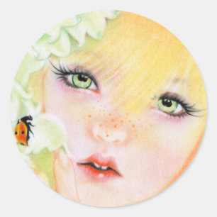 Rond Leybug fairy sticker