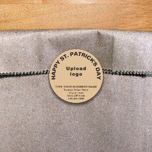 Rond Light Brown Saint Patrick Business Round Sticker