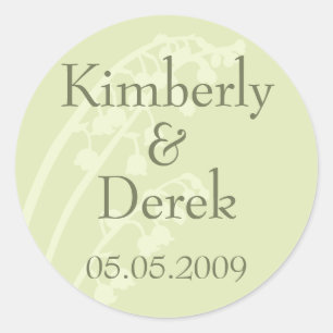Rond Lily of the Valley ・ Save the Date Sticker