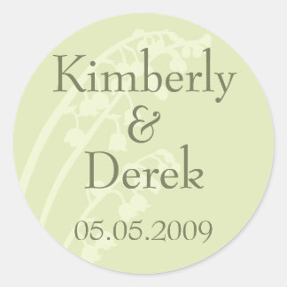 Rond Lily of the Valley ・ Save the Date Sticker