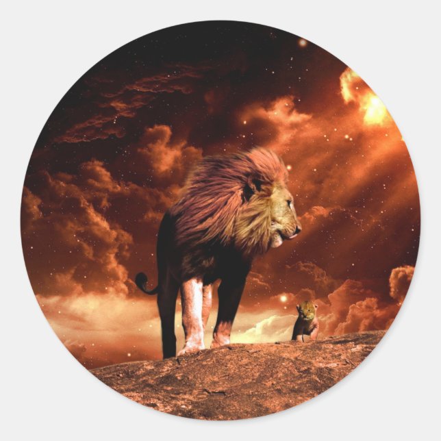 Rond Lion of Judah - Rastafara - Jah Rastafari Sticker (Devant)