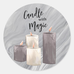 Rond Logo de bougie Sticker